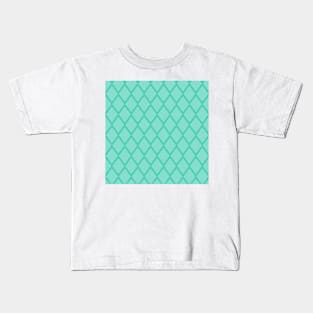 Green Diamond Pattern Kids T-Shirt